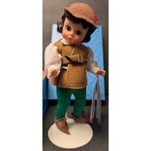 Vtg Madame Alexander 8" Doll ROBIN HOOD 446 Mini Showcase 1988 w/Tags Box Stand